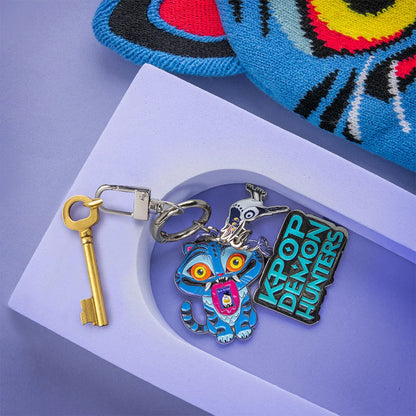 1PC Kpop Demon Hunters Officially Licensed 3D Figurine Bag Clip Anime Figure Keychain Collector Kering Backpack Decor Gift