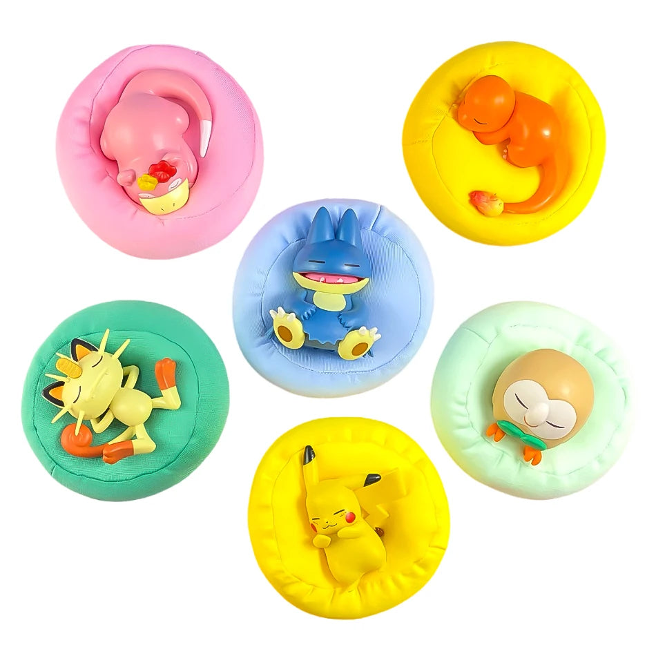 Anime Pok é mon blind box Model Figure 1-12 pcs Pikachu sleep Series Interior Hand Sleeping Position Toys Gift for sfriends