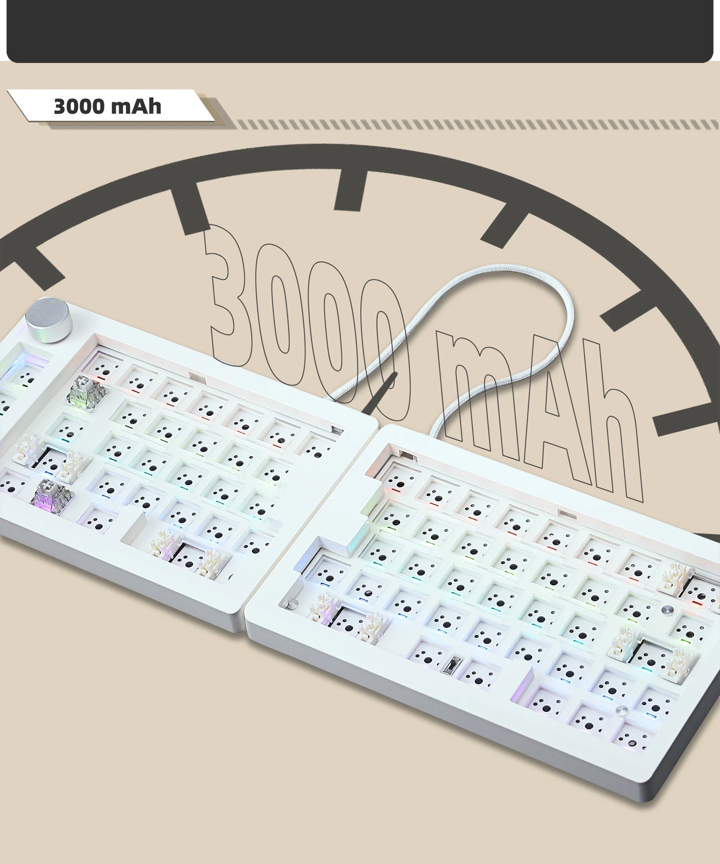 ZUOYA GMK70 VIA/Qmk separate Gaming Mechanical Keyboard kit  Wired Wireless Bluetooth Hot Swappable Gasket Customized Split