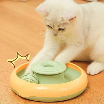Multifunctional Electric Cat Toy Sturdy Design Self Rotating Interactive Cat Toy Reusable Self Rotating Teaser