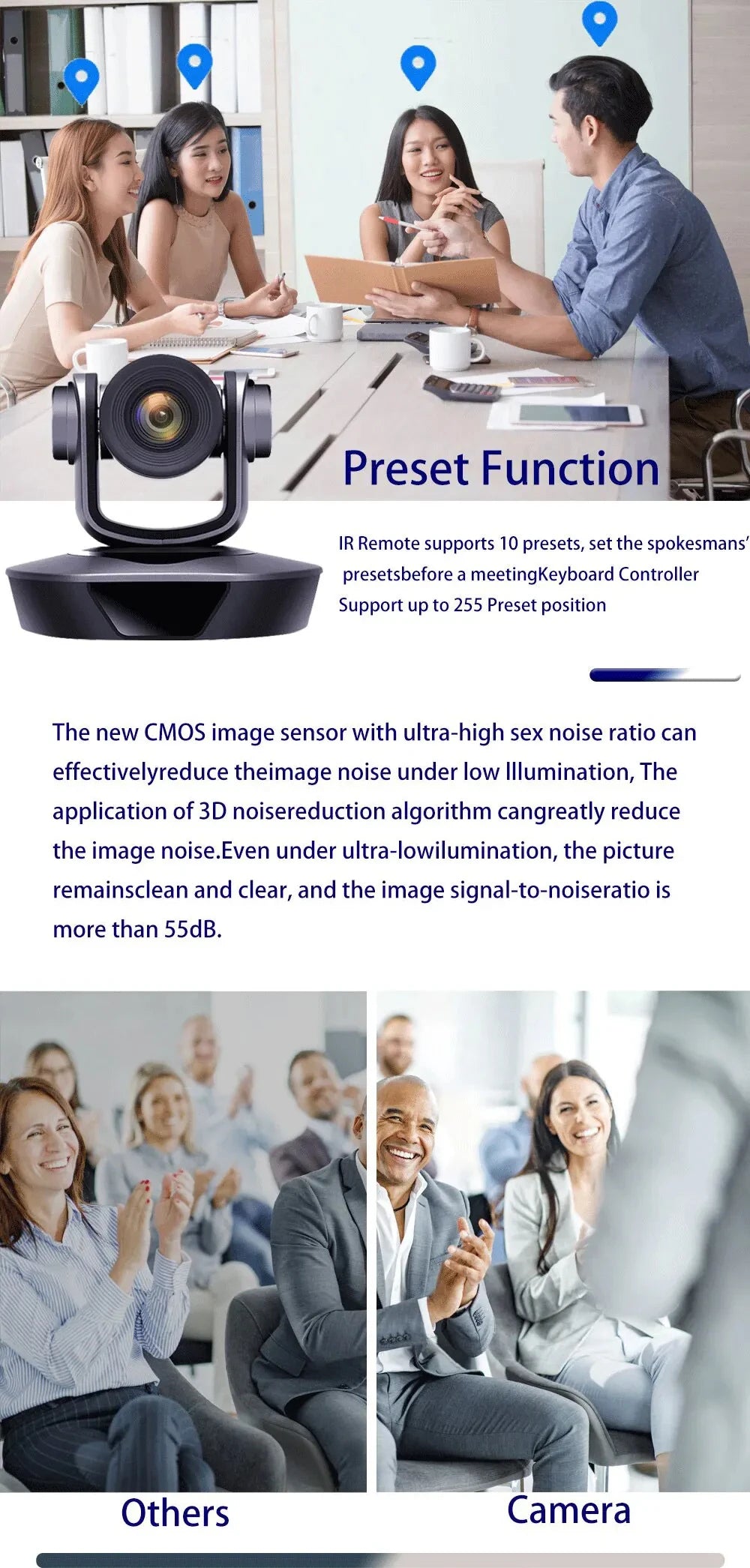 4K PTZ Video Conference Camera Kit with 20X Zoom & NDI