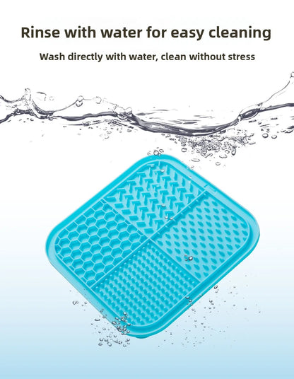 BPA-Free Silicone Pet Lick Mat: 4-Texture Slow Feeder with Powerful Suction Cups