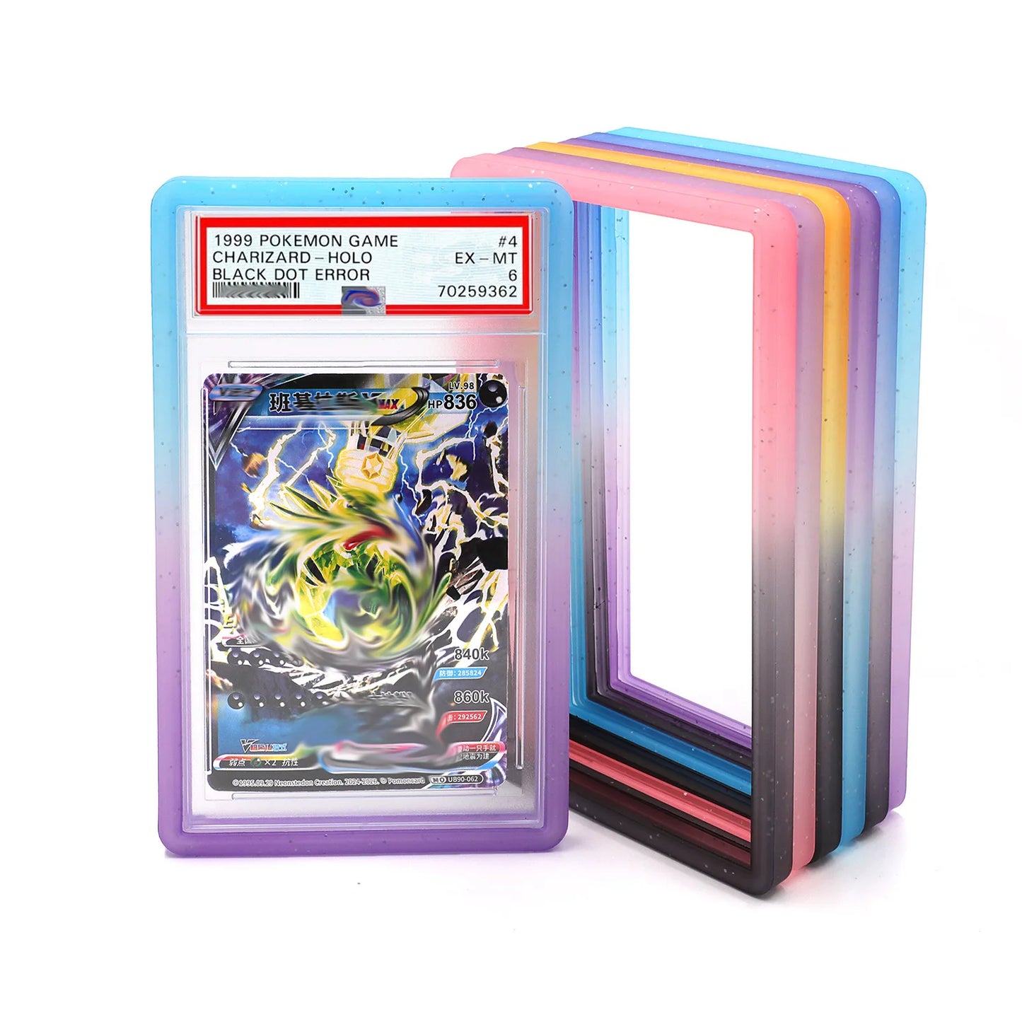 35PT Grade Graded Card Slab Gradient Silicone TPU Bumper Case Guard Protector For Sports Game Pokemon Card Display Sleeves Skin