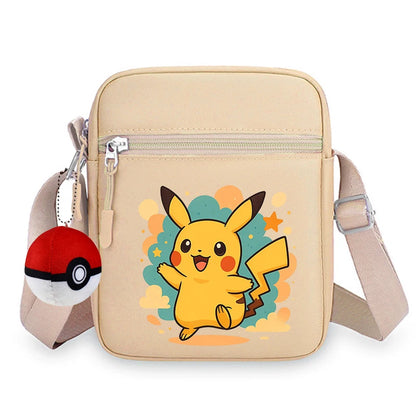 Cartoon Pokemons Gengar Phone Crossbody Bag Pikachus Squirtle Charmander Shoulder Bags Boy Girl Anime Outdoor Sport Chest Packs