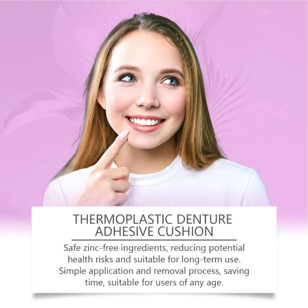 Seamless Fit Dental Adhesive Reusable Oral Health Care Denture Fixation Adhesive Comfortable Thermoplastic Denture Adhesive
