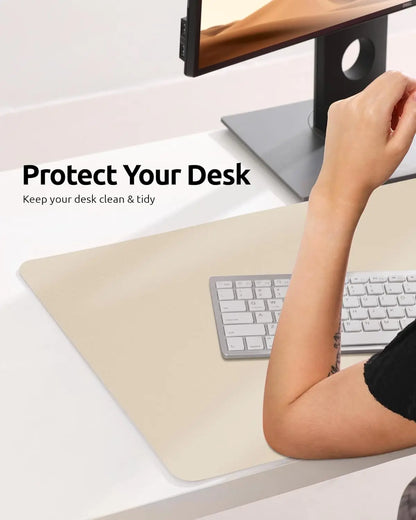 YSAGi Premium PU Leather Desk Mat: Non-Slip Waterproof Office Protector