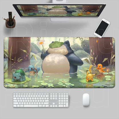 HD 900x400 Rubber Large PC Mousepad Gaming Mouse Pad Accessories Pikachu Slowpoke XXL Desk Keyboard Mat Computer Laptop Mausepad