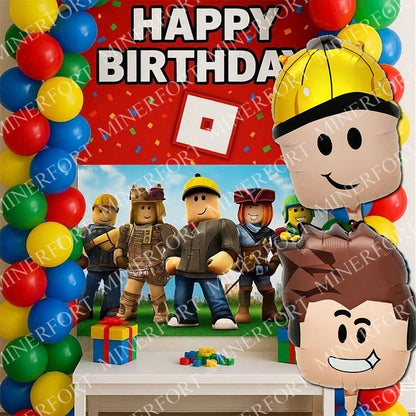 ROBLOX Game Aluminum Foil Balloon Set for Cartoon Baby Shower Boy Birthday Party Decoration Theme DIY Festival Supplie Gift 2pcs