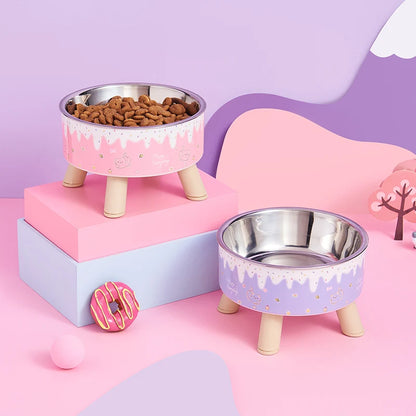 Ice Cream Design Raised Pet Bowl 🍦🐶🐱