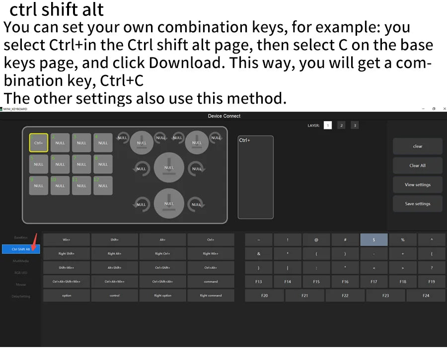 12-Key RGB Macro Mechanical Keypad with 4 Knobs