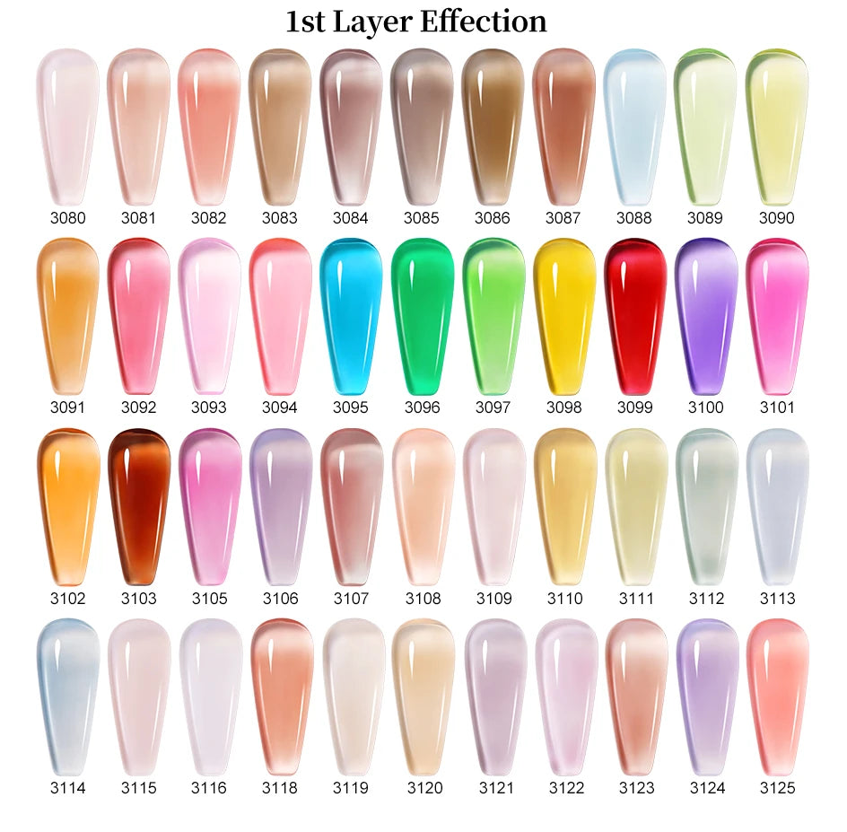 Clou Beaute 20pcs TPO & HEMA FREE Nail Gel Polish Set Red Pink Nude UV LED Soak Off Polish Gel Nail Semi Permanent Nail Varnish