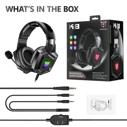 ONIKUMA K8 RGB Gaming Headset