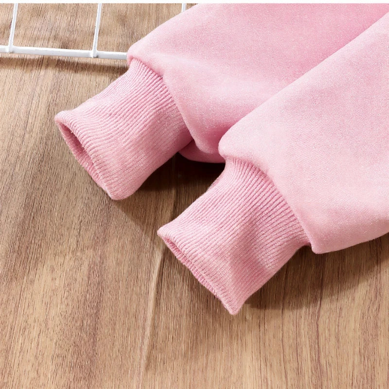 Minnie Printed Girls Fashion O Neck Hoodies Disney Children Casual Sweatshirts Spliced Long Sleeve Kids Spring and Autumn Tops