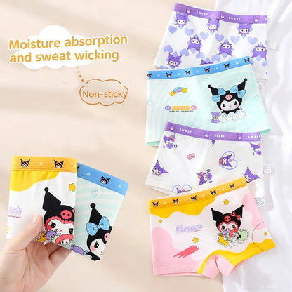 4pcs Pokemon Boys Boxer Underpants Cotton Anime U Pouch Bulge Underwear Cartoon Shorts Kids Cute Breathable Boxer Pants 2-12Y