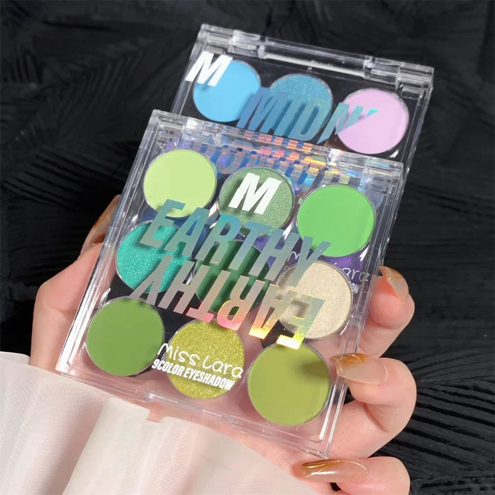 9 Colors Eye Shadow Palette Summer Pearl Matte Fine Shimmer Eyeshadow Powder Long Lasting Charming Eyes Make Up Palette Cosmetic