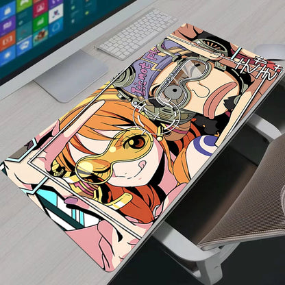 One Piece Trafalgar D Water Law  Gaming Mouse Pad Gamer Computer HD Mousepad XXL Keyboard Pad Carpet Non-Slip Office Mouse Mats