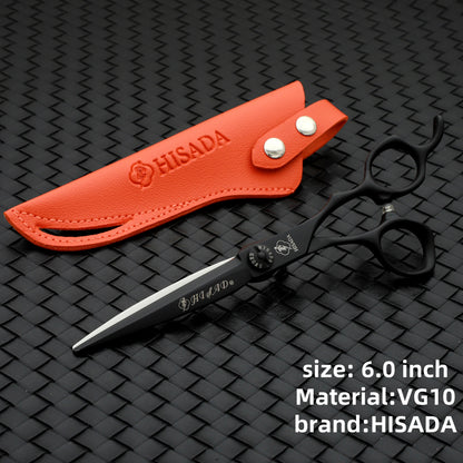 HISADA hairdressing scissors	professional barber scissors 6.0  Inch scissors VG10 material professional barber scissors