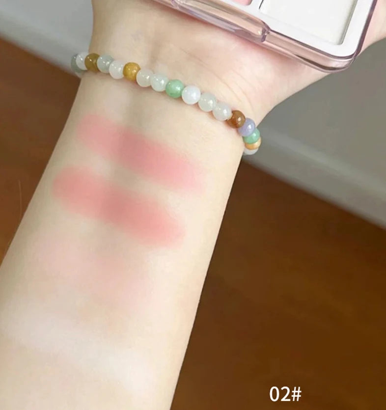 4 Color Pink Peach Blush Powder Cream Palette Highlighter Matte Expanding Color Brightening Face Blusher Rouge Makeup Cheek Tint