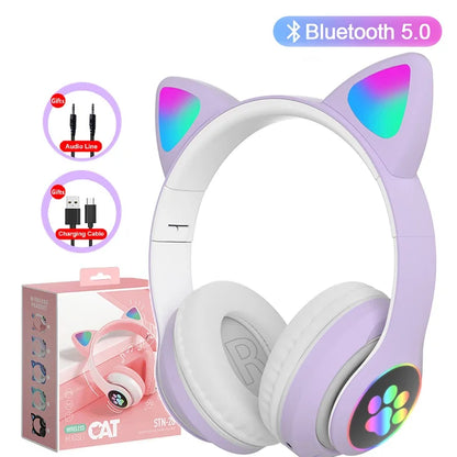 Cat Ears Bluetooth Headphones