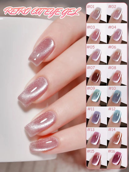 ZH Super Bright 12 Constellations Cat Eye Gel Nail Polish 2025 New Autumn Winter Whitening Glass Bead Nail Art Nail Supplies