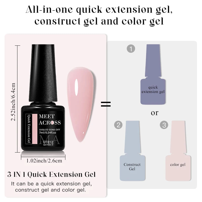 MEET ACROSS 6PCS/SET Cat Magnetic Gel Polish With Magnetic Stick And Box For Nails Semi Permanent Nail Art Gel Varnish Manicure