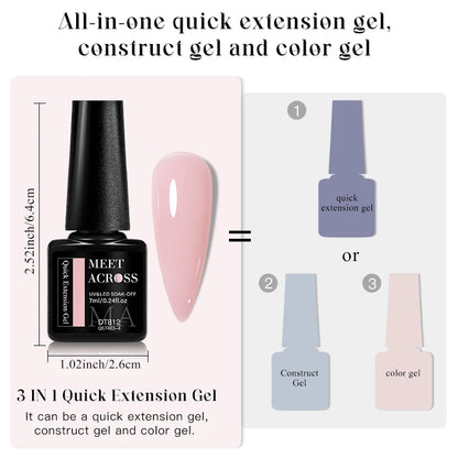 MEET ACROSS 6PCS/SET Cat Magnetic Gel Polish With Magnetic Stick And Box For Nails Semi Permanent Nail Art Gel Varnish Manicure