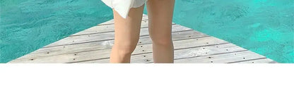 New Women's One-Piece Swimsuit Conservative Cover-Up Thermal Spring Bathing Suit Strapl Sensual Skirt Sle Swimming Costume