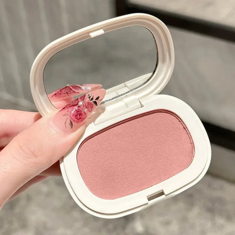 Face Blusher Matte Natural Cheek Tint Brighten Face Contouring Waterproof Cosmetics Blush Powder Soft Female Makeup 1pcs Blusher