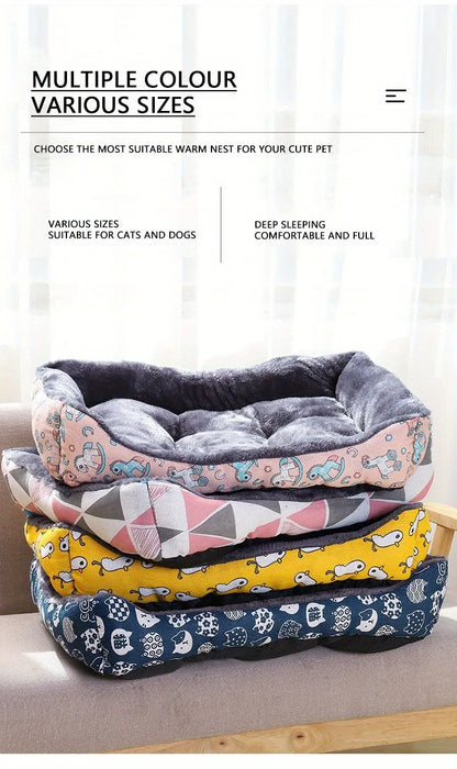 BeiYu Premium Pet Sofa Bed: Ultra-Soft Winter Lounger for Dogs & Cats