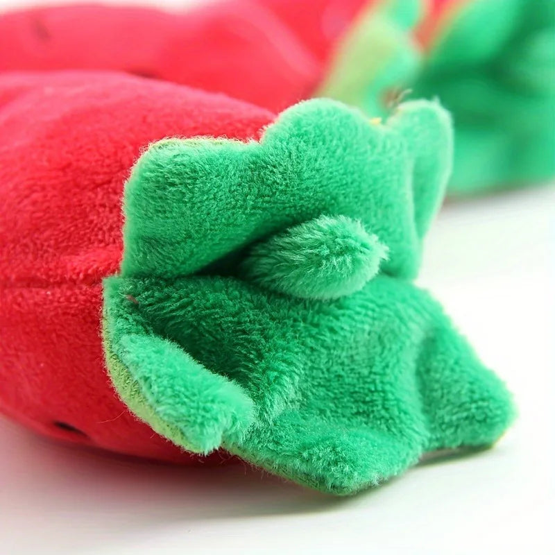 5/10pcs Pet Chew Toy with Squeaking Plush Toys, Small Chili and Eggplant Shapes, Dog Interactive Toys To Bite, Pet Gifts