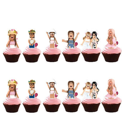 Roblox Cake Topper Party Set