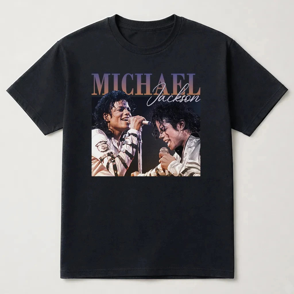 MJ 2026 Movie Michael Jackson Men's Clothing T-Shirt Cotton Y2k Popular Fashion Women's Clothing Summer New T Shirt for Fans