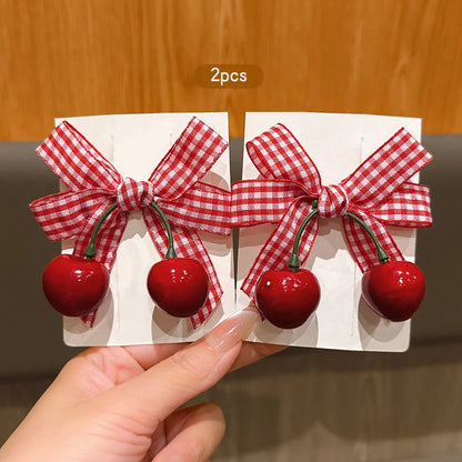 Sweet Cherry Hair Bow Clips.