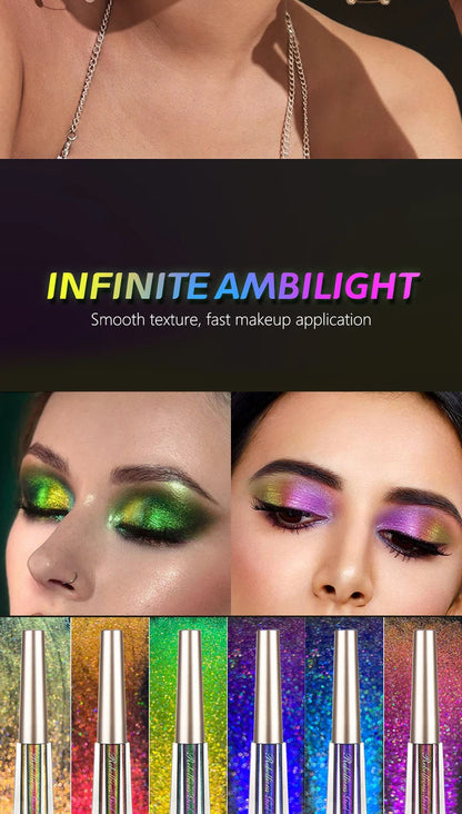 Chameleon EyeshadowsDiamond Glitter Liquid Eyeshadow StickHighly Pigmented Metallic Shimmering Long Lasting Shine All Makeup