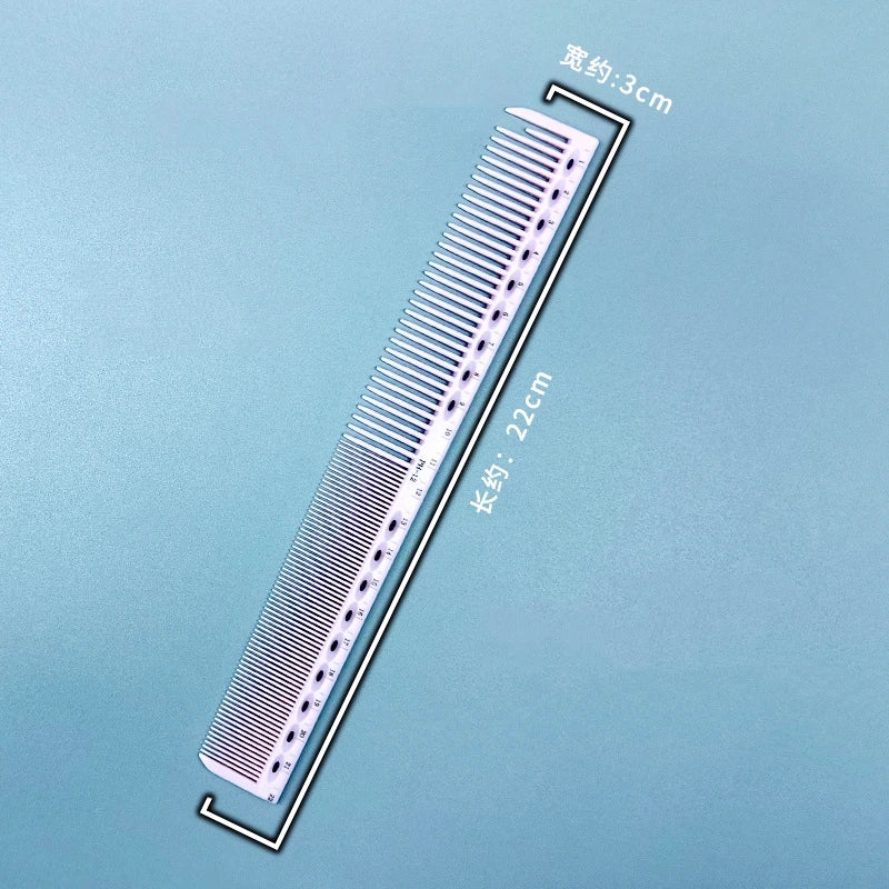Hair Cutting Comb With Scale Cyan Yellow Ruler Haircut Combs Barber Shop Hairdressing Hairbrush Salon Styling Tools Y0521