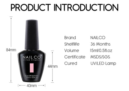 NAILCO 15ml 30/20/10pcs/Set UV Gel Nail Polish Semi Permanent Esmalte Vernis LED Gel Varnish Soak Off Nail Art All For Manicure