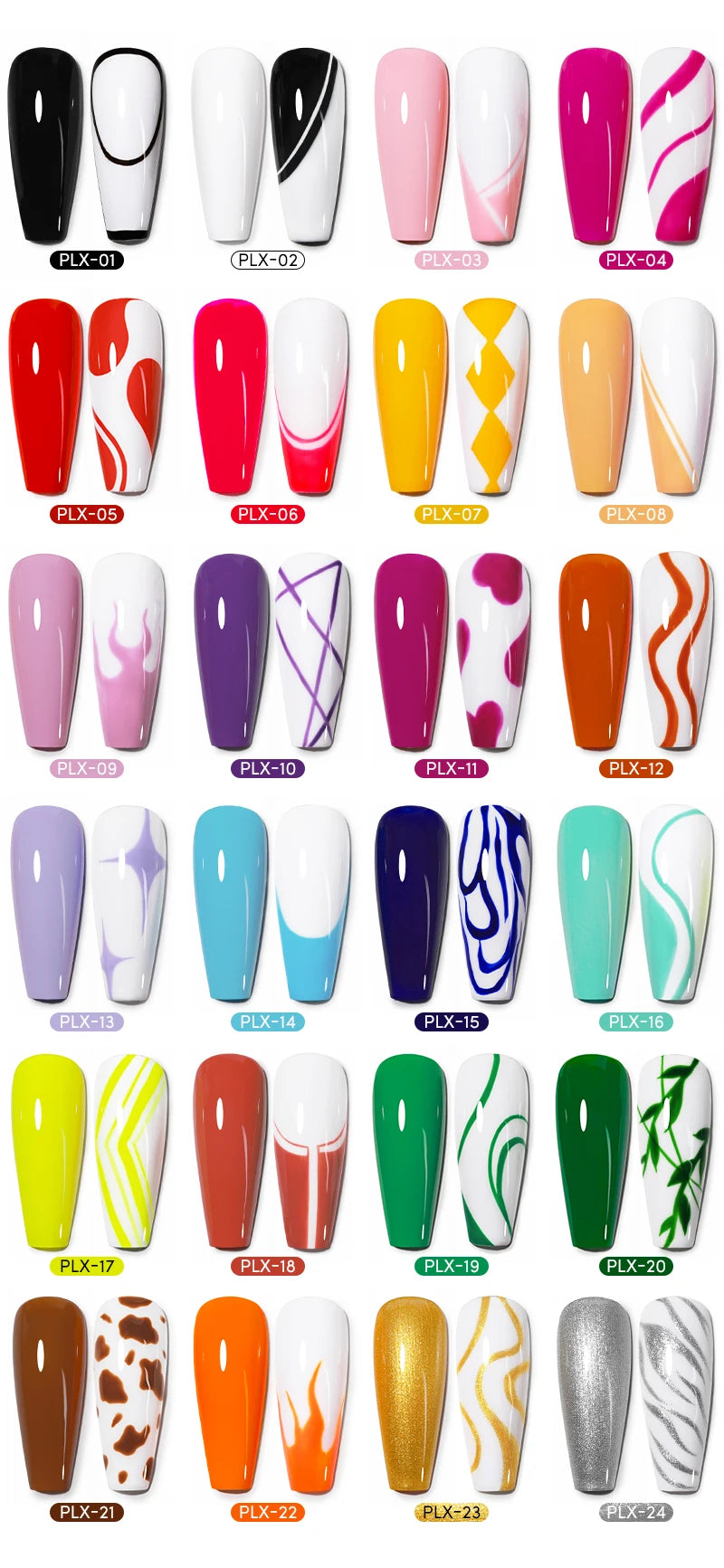 AS 24pcs Line Gel Nail Polish Set Colour Semi Permanent UV Gel For DIY Painting Drawing Manicure Varnish Nail Art Liner Gel Kit