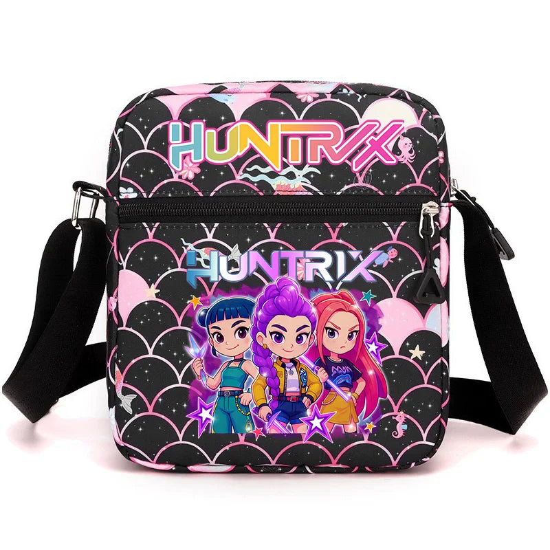 New⭐️ KPOP Shoulder Bag Crossbody Bags Double-deck Storage Bag Large Capacity Square Zip Storage Sports Bag Fans Gift