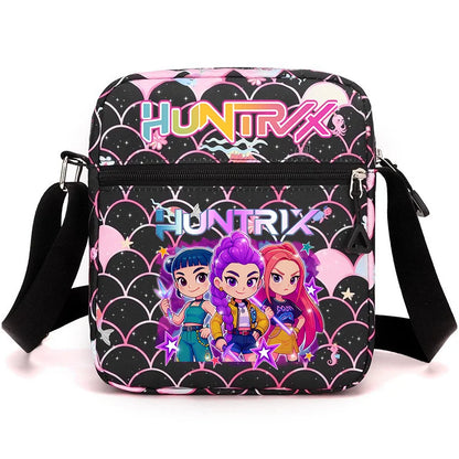 New⭐️ KPOP Shoulder Bag Crossbody Bags Double-deck Storage Bag Large Capacity Square Zip Storage Sports Bag Fans Gift