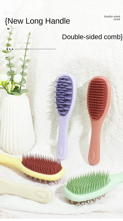 Silicone Shampoo Brush Scalp Massage Brush Head Washing Comb two-sided Hair Massager Bath Brush Body Scrubber Hair Accessories