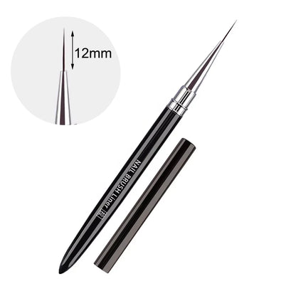 Nail Art Brush Metal Handle Phototherapy Acrylic UV Gel Brush Nails Extension Builder Painting Drawing Pen DIY Manicure Tools