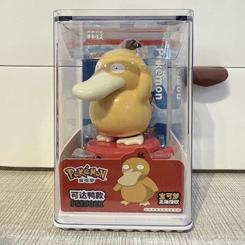Original Pokemon Action Figure Blind Box 6pcs Set, Pikachu Gengar Dragonite with Acrylic Display Case Collection Children's toys