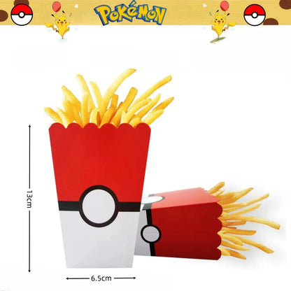 Pokemon Popcorn Box Birthday Decor Pikachu Gift Box Poke Ball Cookies Chocolate Candy Box Baby Shower Kids Gifts Party Supplies
