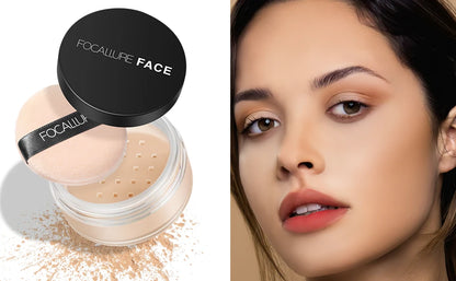 Focallure Face Loose Powder 3 Colors Ultra-Light Perfect Finishing Makeup Powder Waterproof Translucent Setting Powder Cosmetic