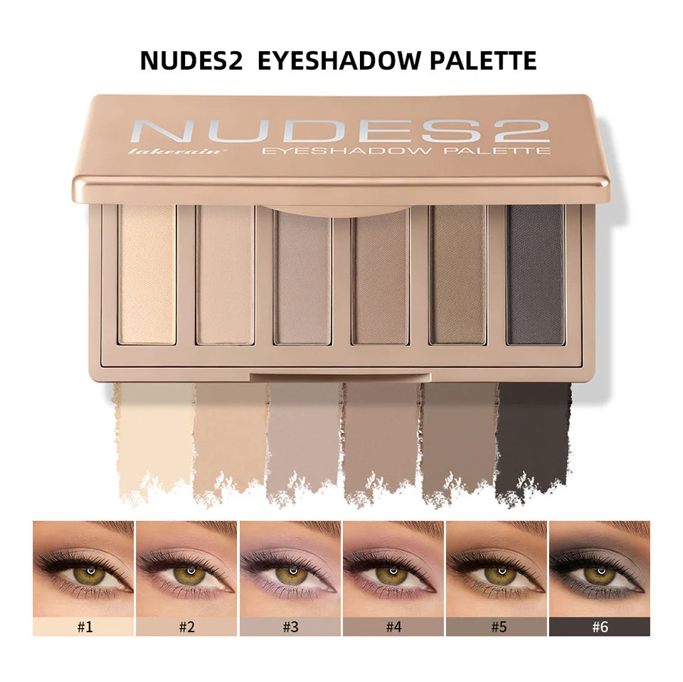 Lakerain Eyeshadow Palette Long-Lasting Eye Makeup Rich Pigment Neutral Shades Blendable Color Matte Nudes Eyeshadow Palette