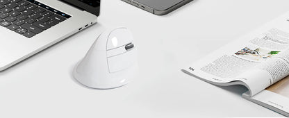 Delux M618 Mini Ergonomic Mouse Gaming Wireless Vertical Mouse Bluetooth 2.4GHz Rechargeable 4000dpi Silent Mice for Office