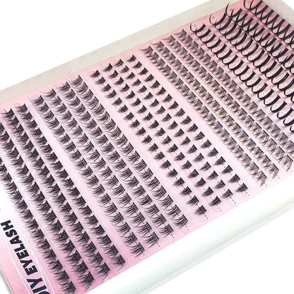20 rows of lower eyelashes and pointed eyelash clusters single eyelash clusters extended pointed eyelash clusters DIY eyelashes