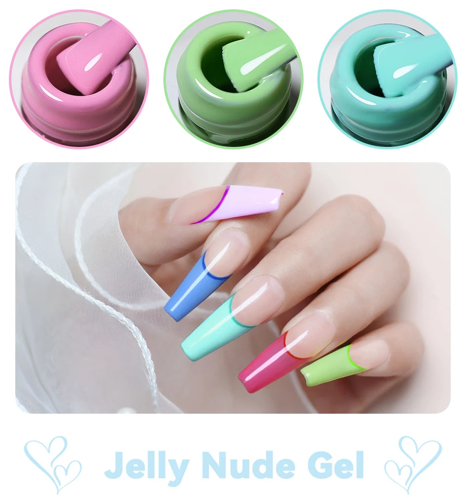 Clou Beaute 20pcs TPO & HEMA FREE Nail Gel Polish Set Red Pink Nude UV LED Soak Off Polish Gel Nail Semi Permanent Nail Varnish