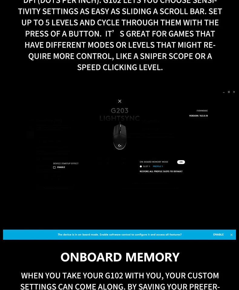 Logitech G102 Lightsync Gaming Mouse with 1ms Response Time for Esports Gamers