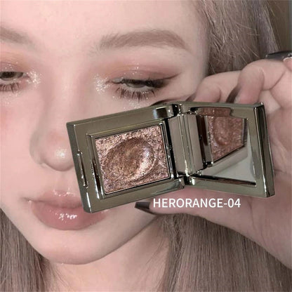 Metallic Glitter Eyeshadow Cream Sparkling Mousse Shimmer Highlighter Pressed Pigments Punk Purple Pearlescent Eyeshadow Palette